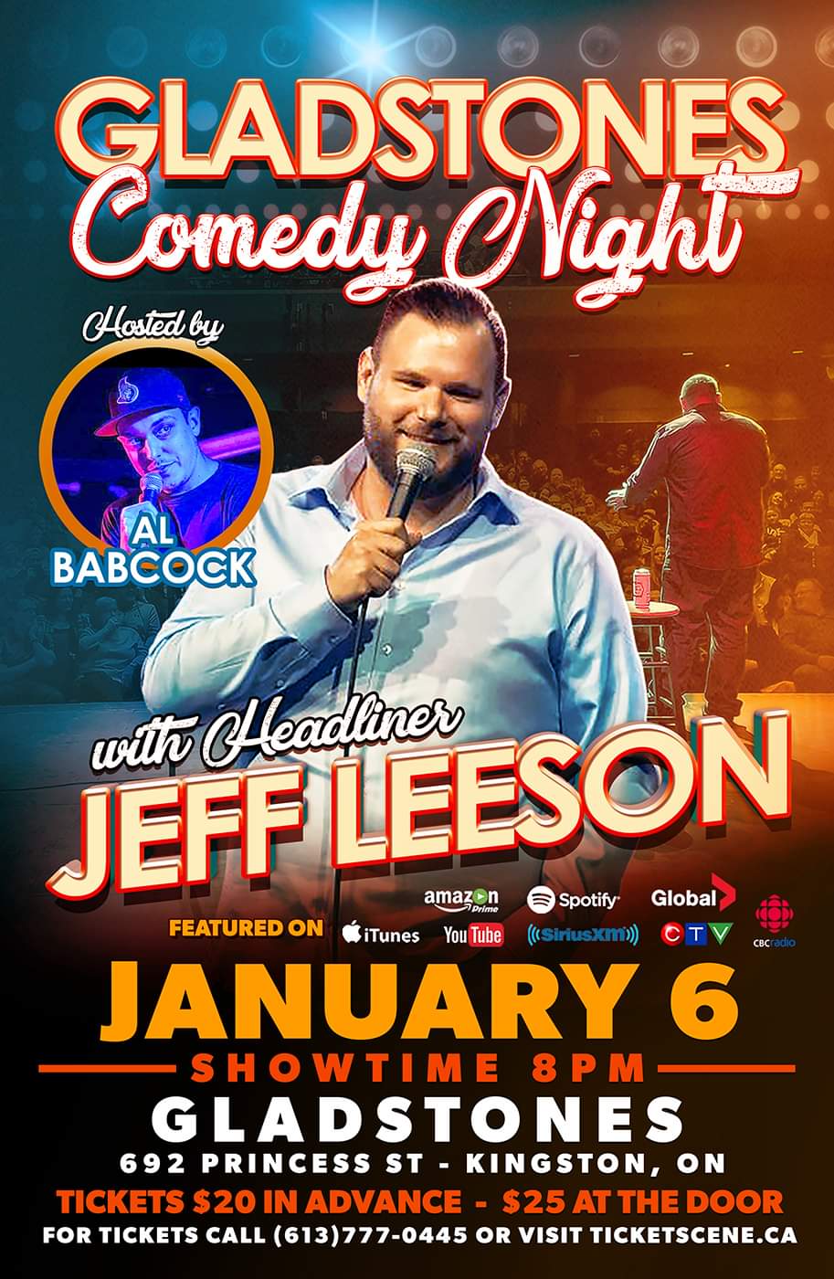 Comedy Night@Gladstones Featuring: Jeff Leeson