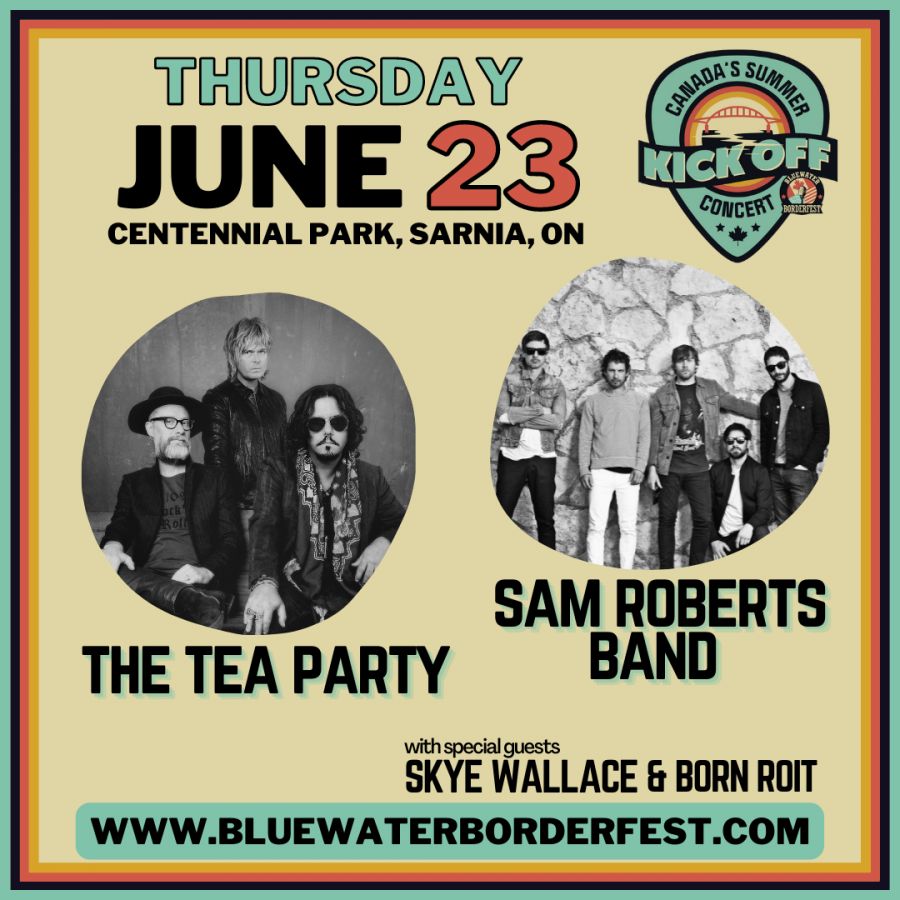 The Tea Party & Sam Roberts Band at Sarnia's Bluewater BorderFest - Thursday, June 23, 2022
