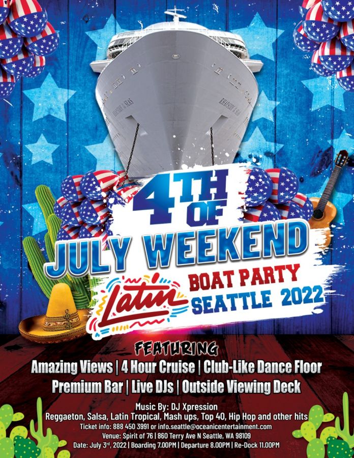 4th of July Long Weekend Latin Boat Party Seattle 2022
