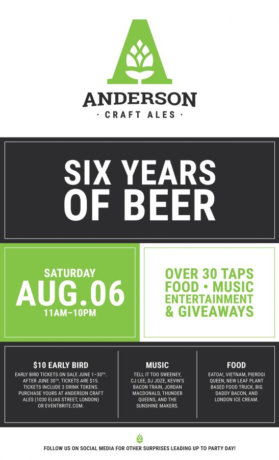 6 Years of Beers! Anderson Craft Ales Turns 6!