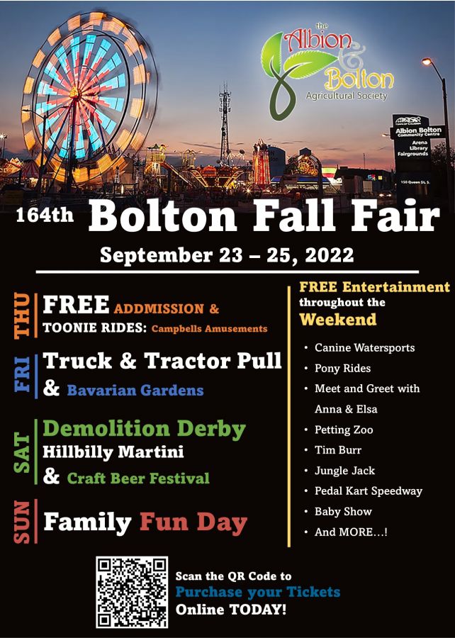 Bolton Fall Fair Weekend Passes