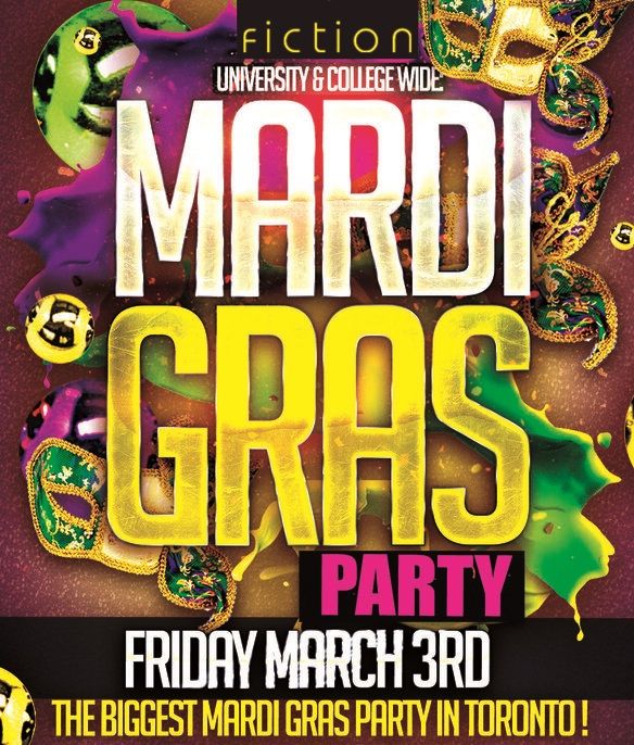 MARDI GRAS PARTY 2023 @ FICTION NIGHTCLUB | FRIDAY MARCH 3RD