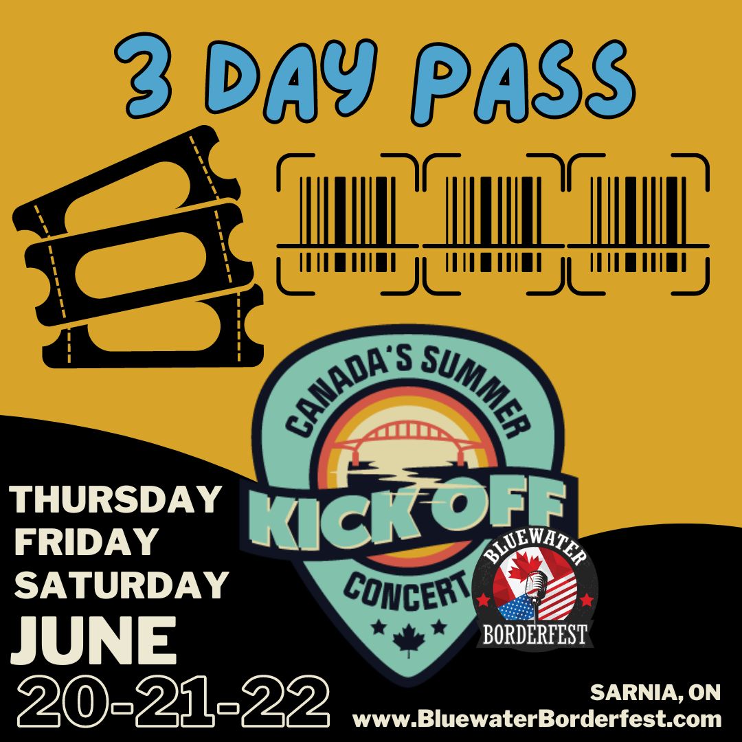 Bluewater BorderFest - 3 Night Pass - Thursday, Friday, Saturday, June 20-22, 2024