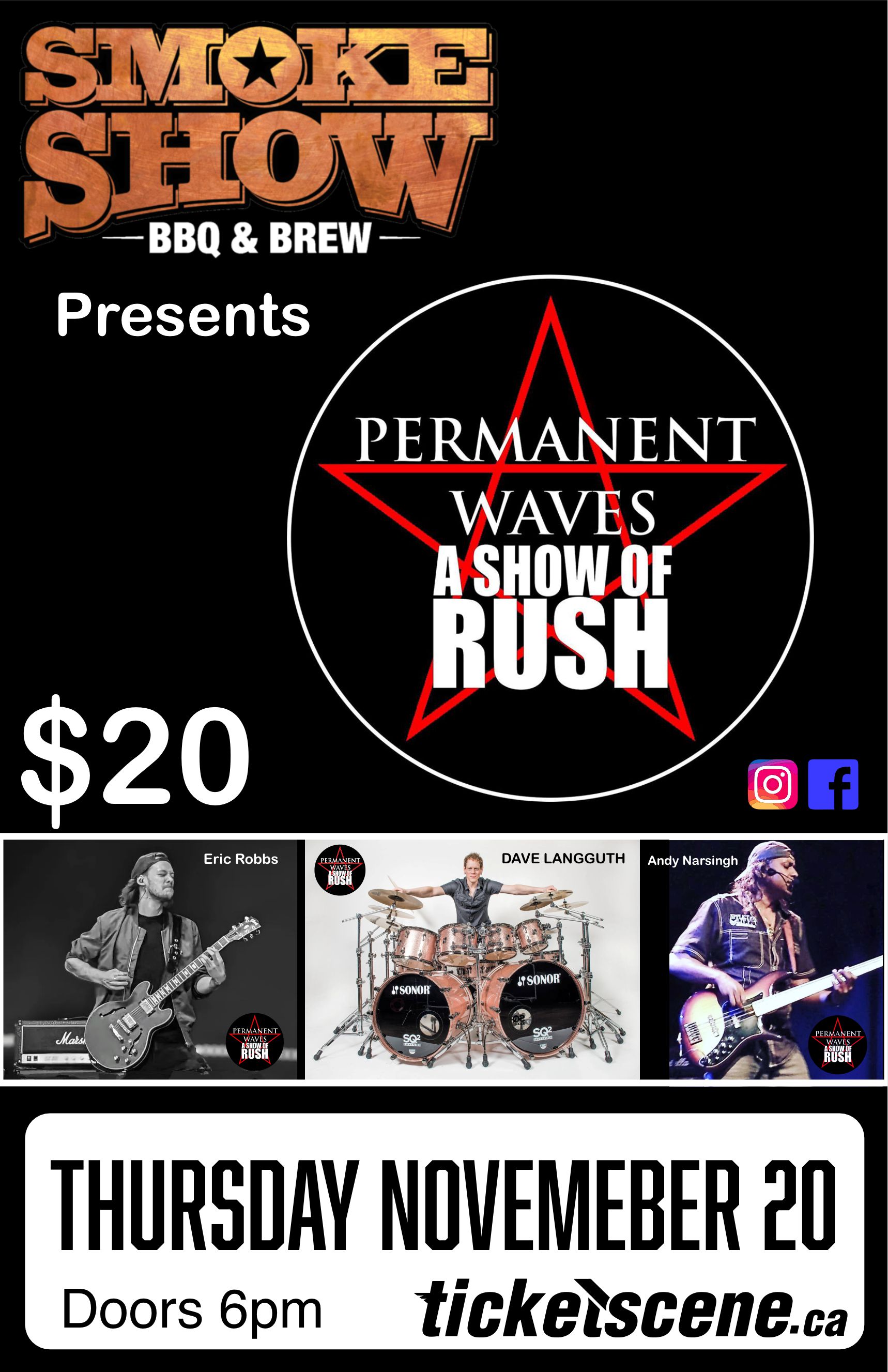 Permanent Waves - A Show Of RUSH Live at SmokeShow BBQ & Brew