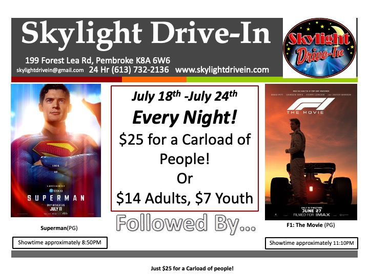 Skylight Drive-In! Superman Followed By...F1: The Movie