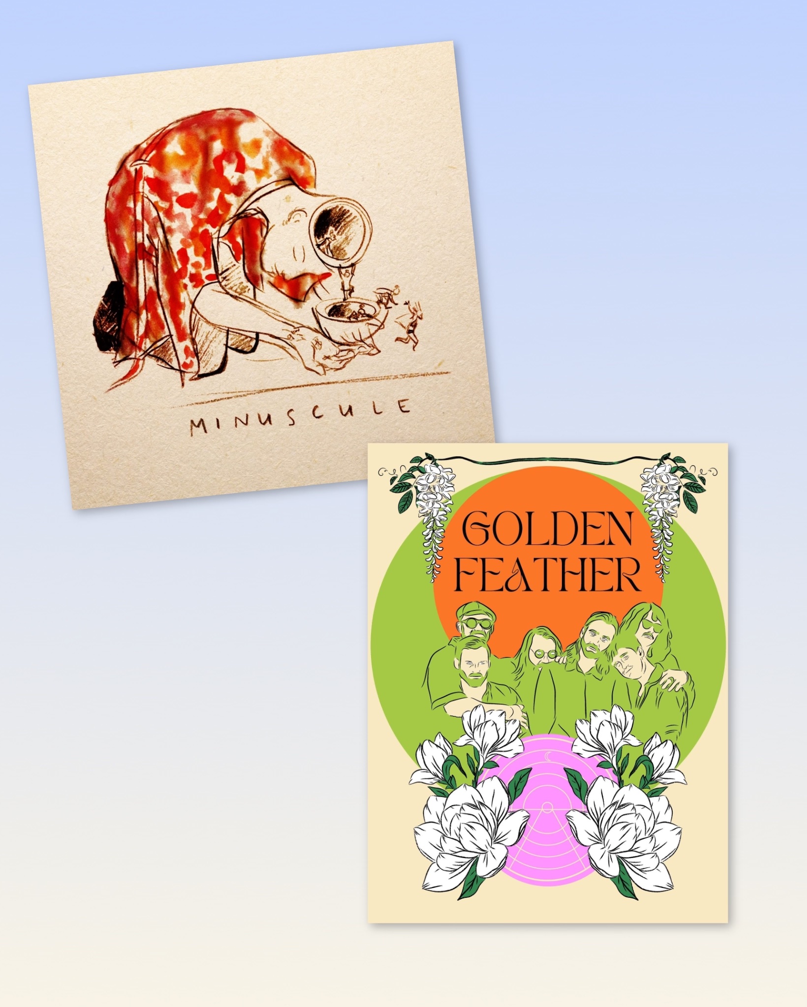 Minuscule and Golden Feather 