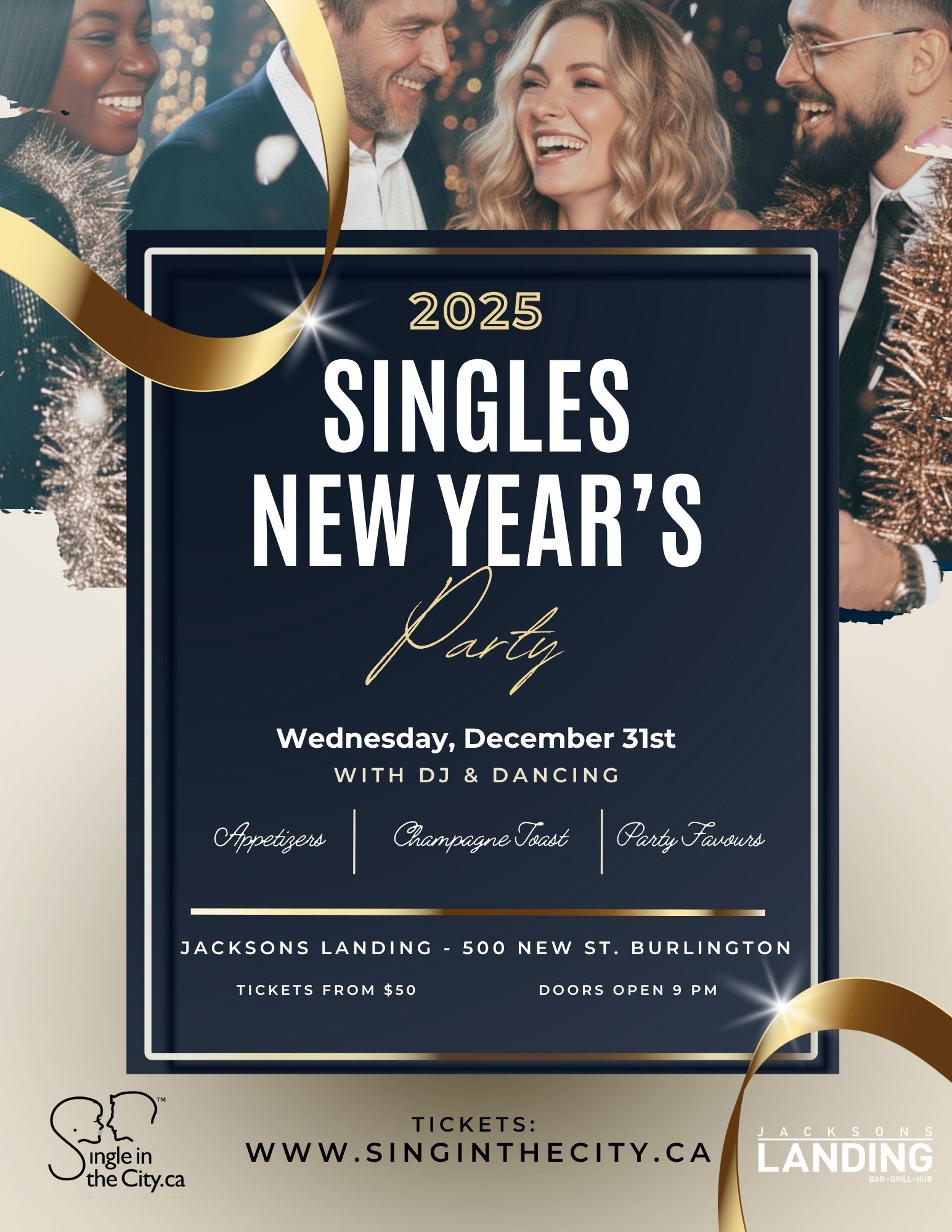 Singles New Year's Eve Event Burlington 
