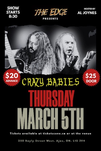 ROD CLARKS CRAZY BABIES  (OZZY ,Black Sabbath Tribute)